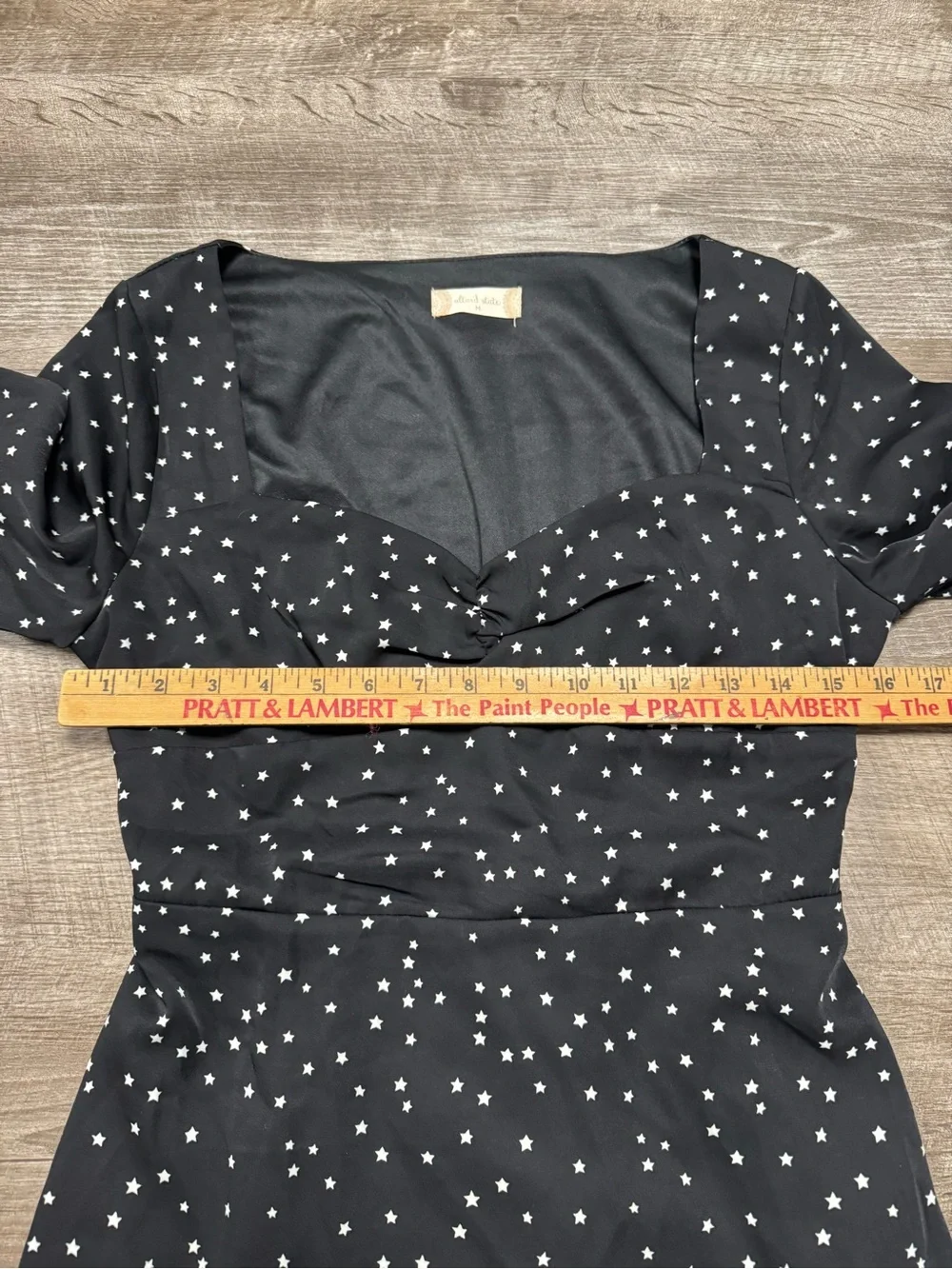 Altard State Long Sleeve Black Dress with White Stars Size Medium - Picture 5 of 8